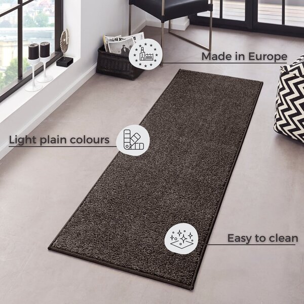 Antracytowy chodnik Hanse Home Pure, 80x200 cm