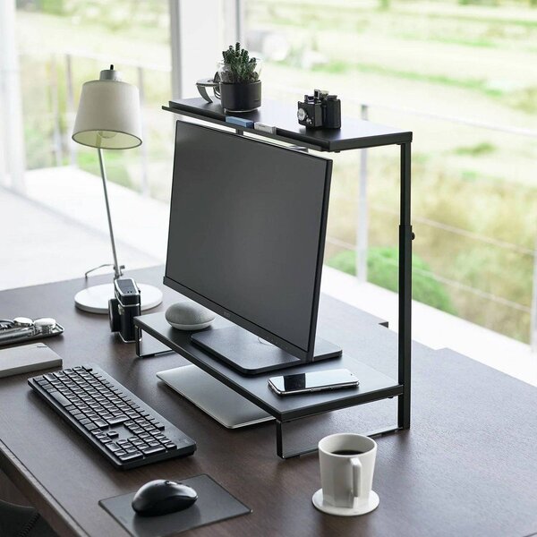 Czarny metalowy stojak na monitor Tower – YAMAZAKI