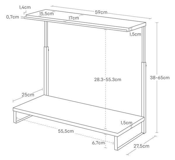 Biały metalowy stojak na monitor Tower – YAMAZAKI