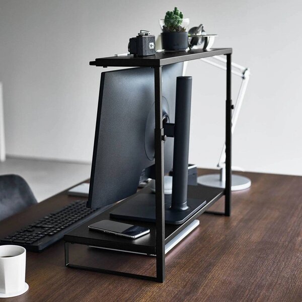 Czarny metalowy stojak na monitor Tower – YAMAZAKI