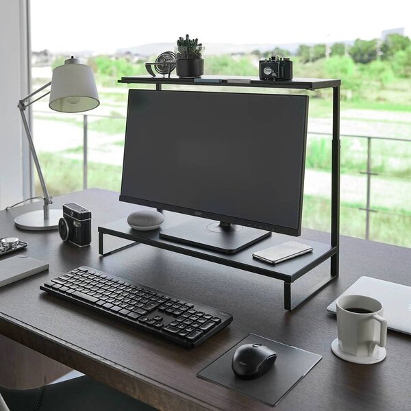 Czarny metalowy stojak na monitor Tower – YAMAZAKI