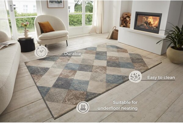 Niebieski/beżowy dywan 120x170 cm Terrain – Hanse Home