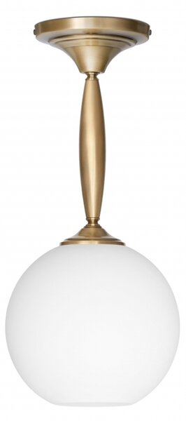 Stylowa lampa z mosiądzu z kloszem kulą QC-S1KD