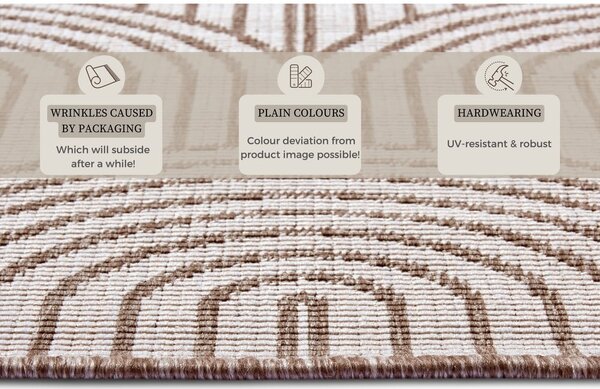 Brązowy dywan odpowiedni na zewnątrz 160x230 cm Pangli Linen – Hanse Home