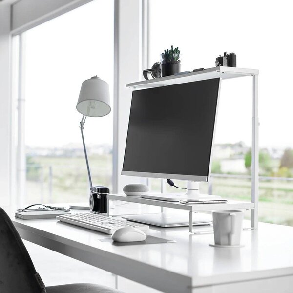 Biały metalowy stojak na monitor Tower – YAMAZAKI