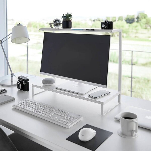 Biały metalowy stojak na monitor Tower – YAMAZAKI