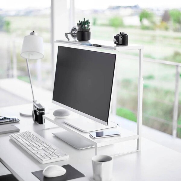 Biały metalowy stojak na monitor Tower – YAMAZAKI