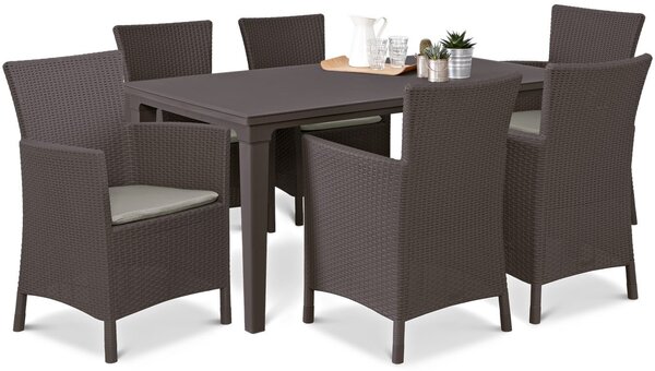 Komplet ogrodowy TOSCANA 6+1 Brown