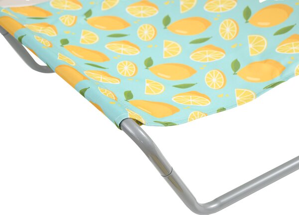 Zestaw 2 składanych leżaków plażowych SAND LEMON, kolorowe