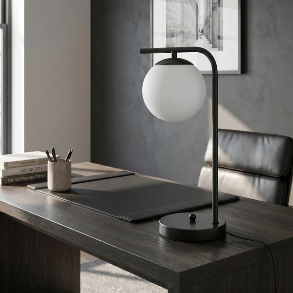 NOWOCZESNA LAMPA BIURKOWA CZARNA TESO W1