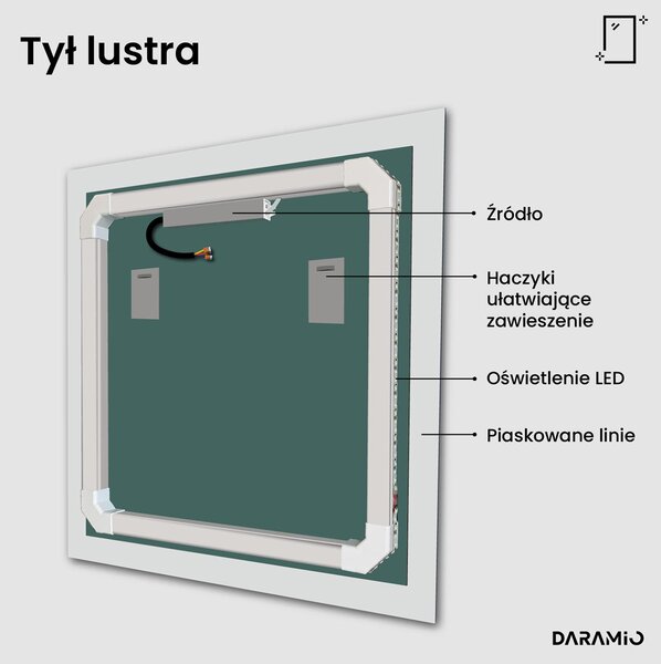 Lustro łazienkowe z oświetleniem LED F1