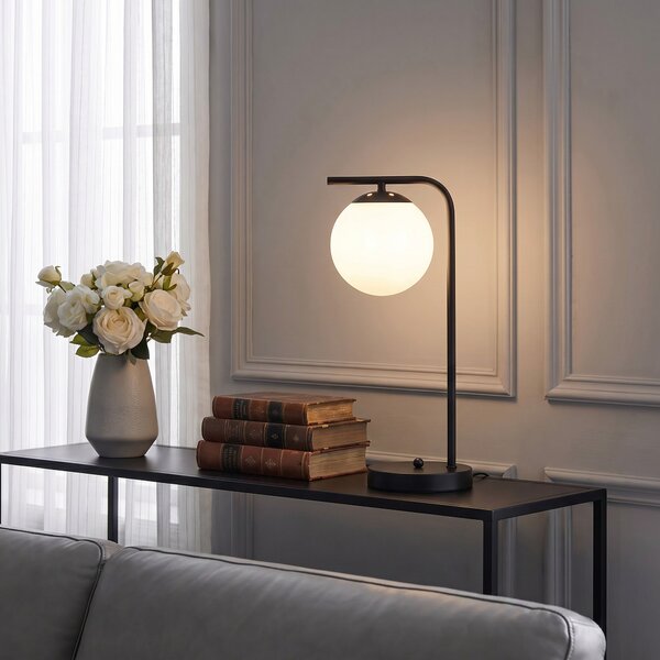 NOWOCZESNA LAMPA BIURKOWA CZARNA TESO W1