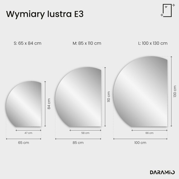 Okrągłe lustro łazienkowe z oświetleniem LED E3