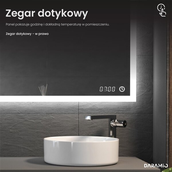 Okrągłe lustro łazienkowe z oświetleniem LED E3