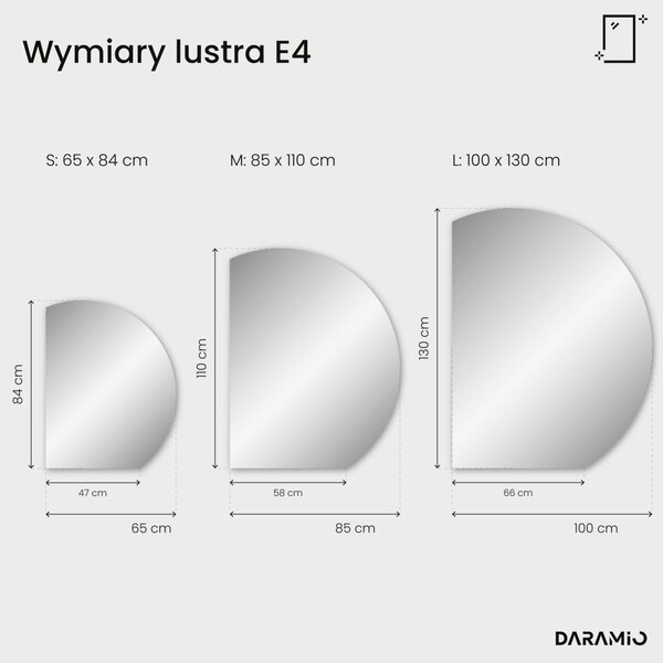 Okrągłe lustro łazienkowe z oświetleniem LED E4