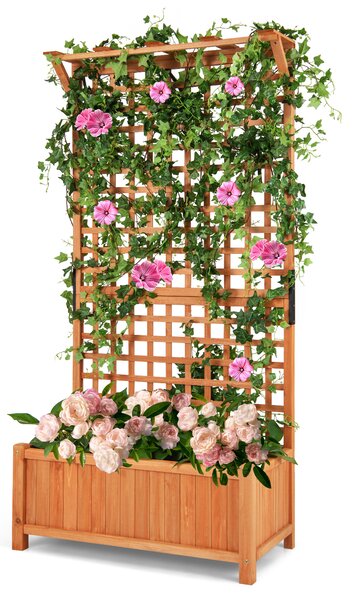Pergola ogrodowa z kratką dla roślin pnących
