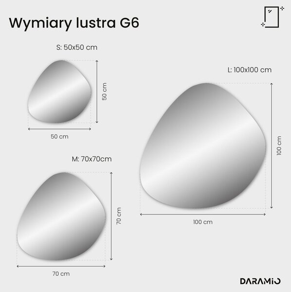 Nietypowe lustro łazienkowe z oświetleniem LED G6