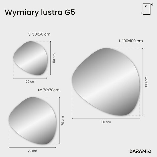 Nietypowe lustro łazienkowe z oświetleniem LED G5