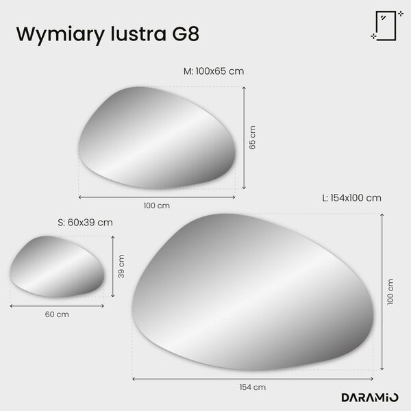 Nietypowe lustro łazienkowe z oświetleniem LED G8