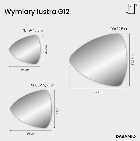Nietypowe lustro łazienkowe z oświetleniem LED G12