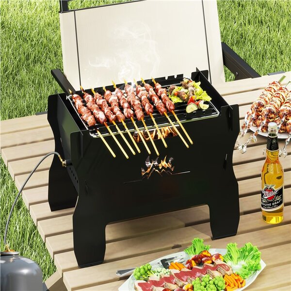 2 w 1 Przenośny grill gazowo węglowy