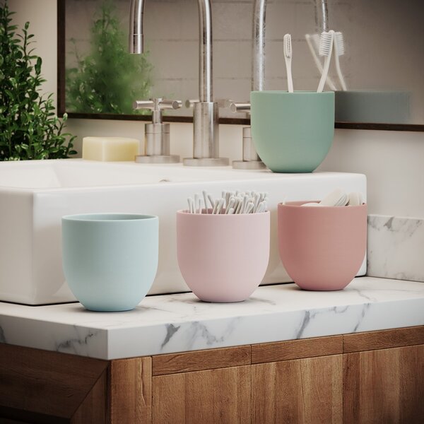 Ciemnoróżowy ceramiczny organizer łazienkowy SHIRE