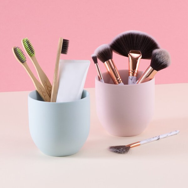 Ciemnoróżowy ceramiczny organizer łazienkowy SHIRE