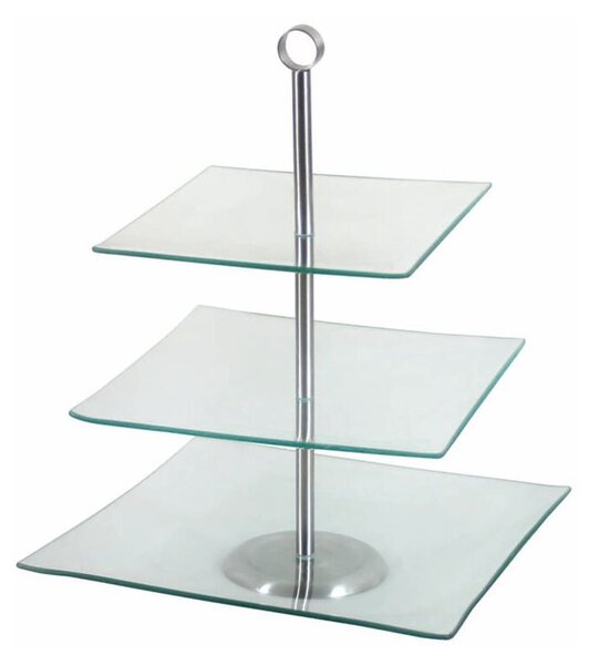 Patera AMBITION Laura 62070 3 poziomy Przezroczysto-srebrny