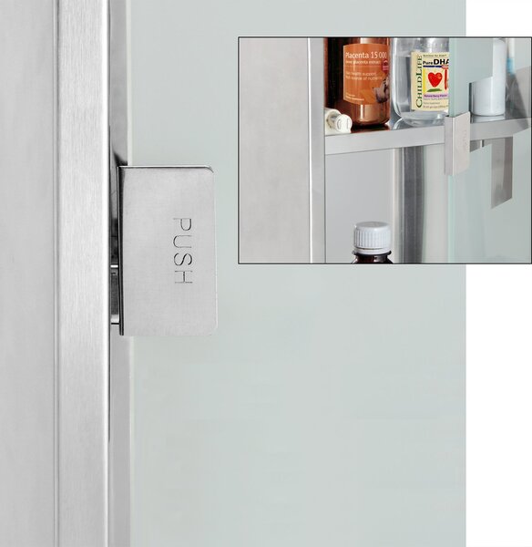 Apteczka SAVE, 25x12x48,5cm, srebrna Monzana