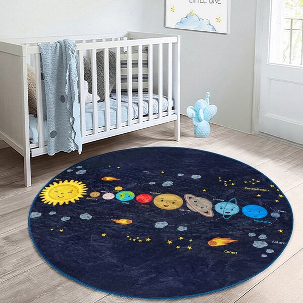Ciemnoniebieski dywan dziecięcy ø 80 cm Comfort – Mila Home
