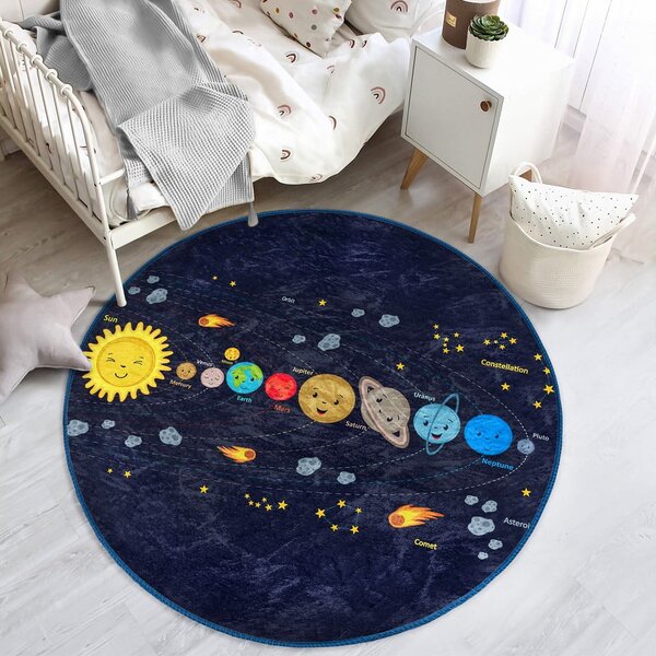 Ciemnoniebieski dywan dziecięcy ø 80 cm Comfort – Mila Home