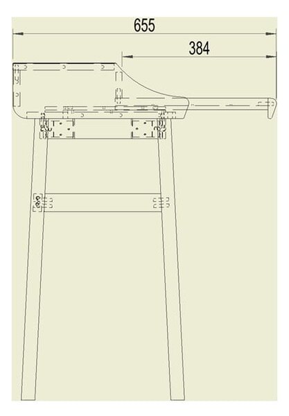 Biurko z wysuwanym blatem Woodman Carteret, szer. 115 cm