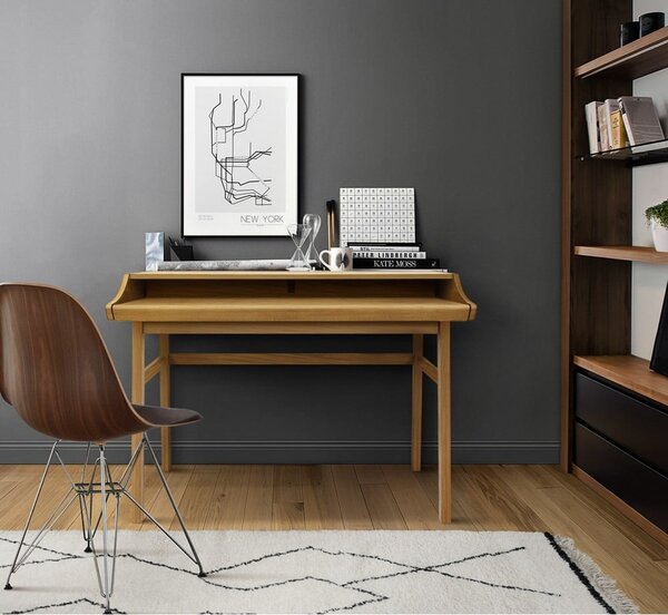 Biurko w dekorze dębu z sekretarzykiem 44x115 cm Carteret – Woodman