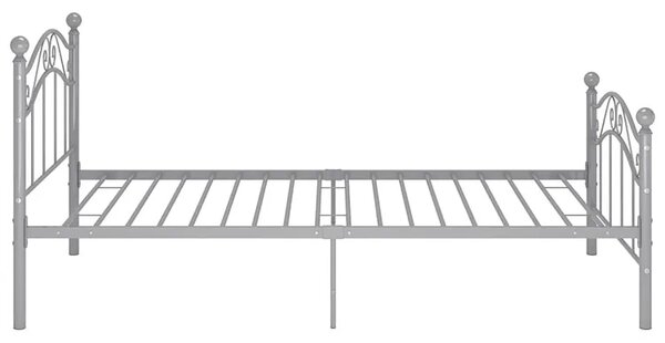 Minimalistyczne szare łózko z metalu 90x200 cm A0-D89