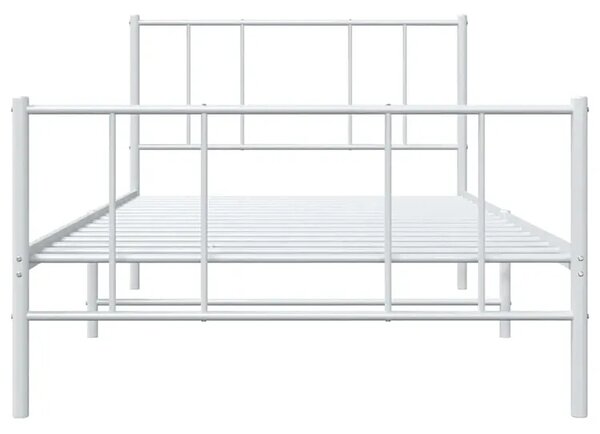 Białe metalowe łóżko pojedyncze 80x200 cm W5-K88