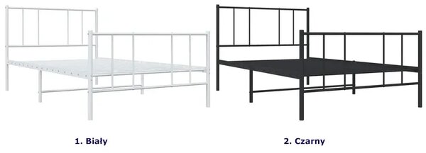 Białe metalowe łóżko pojedyncze 80x200 cm W5-K88