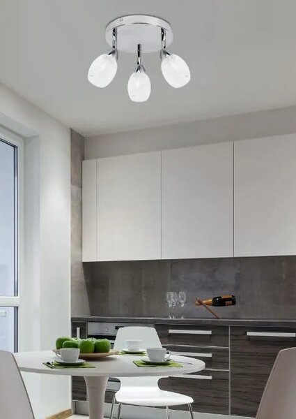 Okrągły srebrny plafon led - K521 Z2-P29