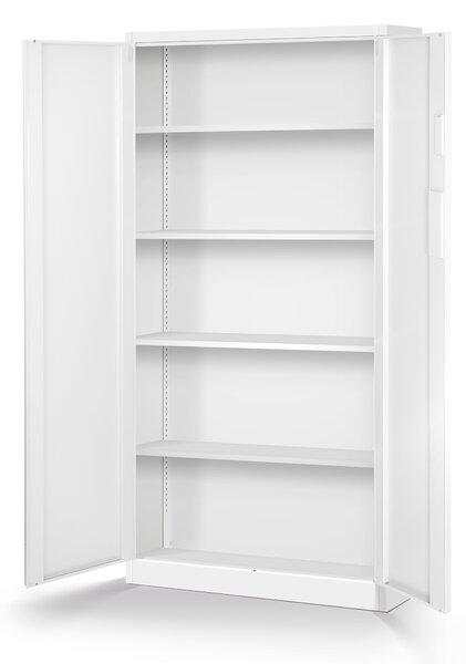 Szafa metalowa na akta z zamkiem szyfrowym biała, 900x1850x400 mm: DANIEL