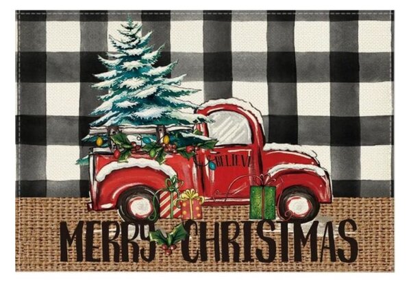 Świąteczna podkładka na stół MERRY CHRISTMAS 30x45 cm, biała