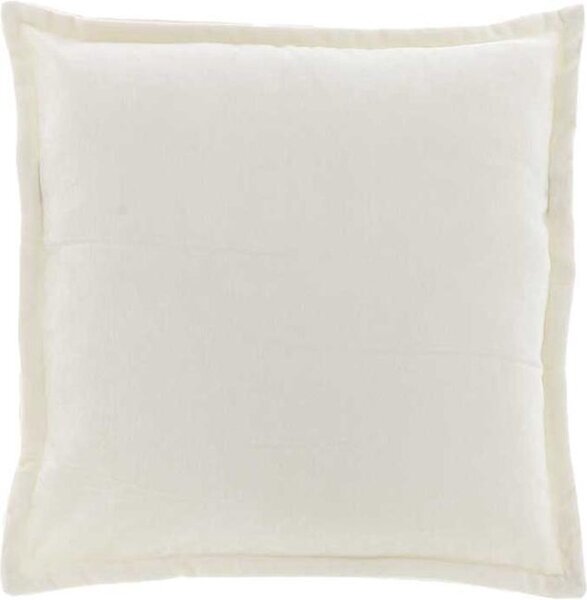 Aksamitna poduszka dekoracyjna TATUM 45x45 cm, biała
