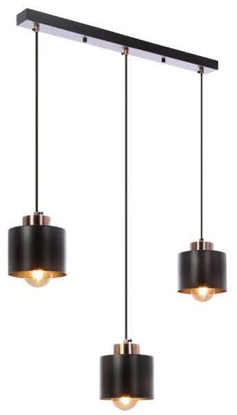 Lampa czarna wisząca na listwie K2-C14