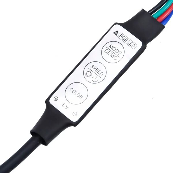 Pojedyncze łóżko ze stelażem i oświetleniem led przydymiony dąb 90x200 M3-M00