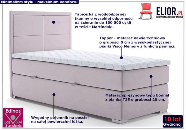 Pojedyncze łóżko hotelowe 80x200 P5-K26