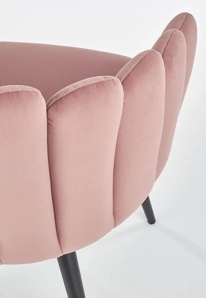 Różowe stylowe krzesło glamour N5-Z16