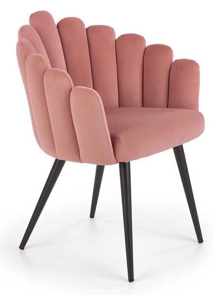 Różowe stylowe krzesło glamour N5-Z16