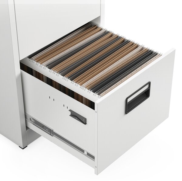 Szafa kartotekowa metalowa z 4 szufladami biała, 460x1320x620 mm: SARA