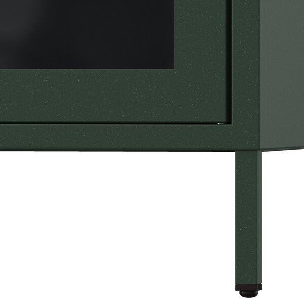 Niska witryna GINA, 800 x 1015 x 400 mm, Modern: butelkowa zieleń