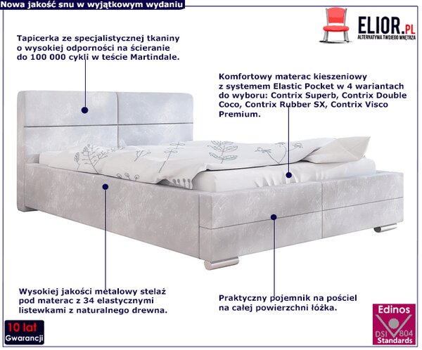 Dwuosobowe łóżko z zagłówkiem 160x200 G0-G95