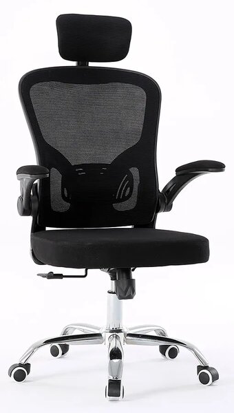 Czarny ergonomiczny fotel biurowy do komputera - Sefilo