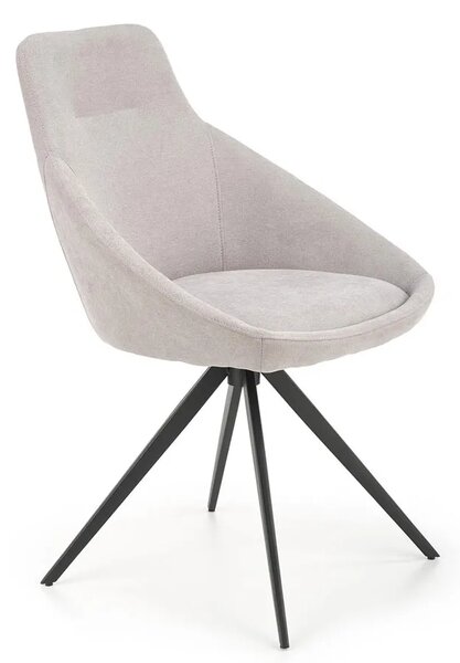 Szare tapicerowane tkaniną krzesło - Bondi